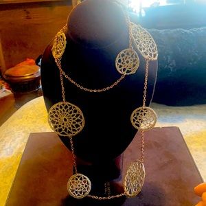 Rose Gold dream catcher necklace